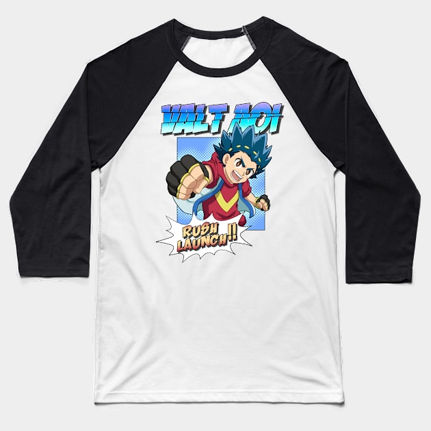 Valt Aoi - Rush Launch Baseball T-Shirt by Kaw_Dev